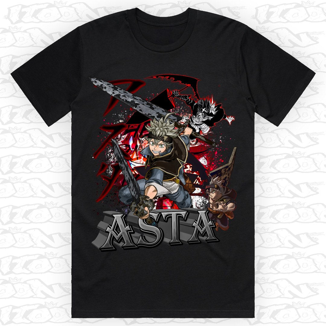 Asta on a black AS Colour Block tee - Single front print.