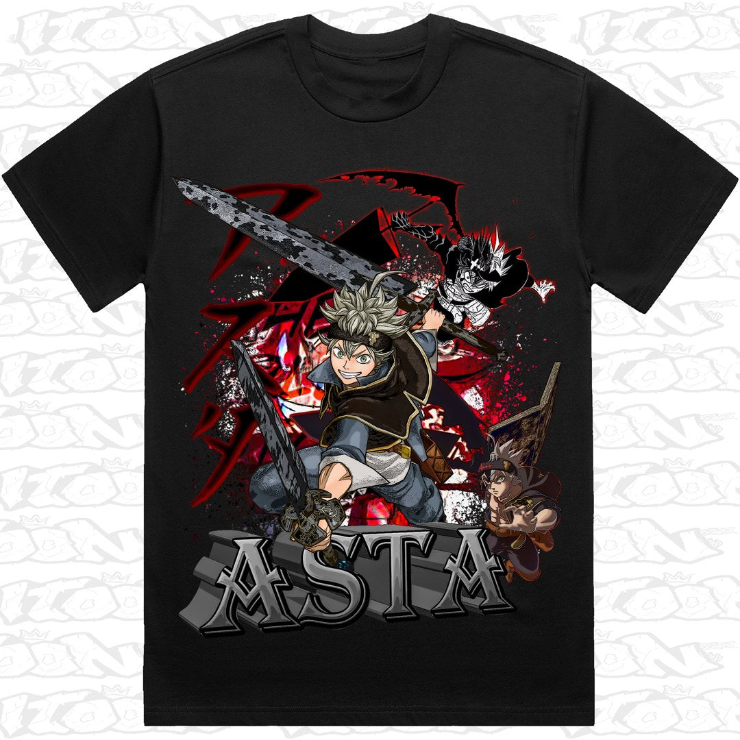 Asta on a black AS Colour Heavy tee - Single front print.