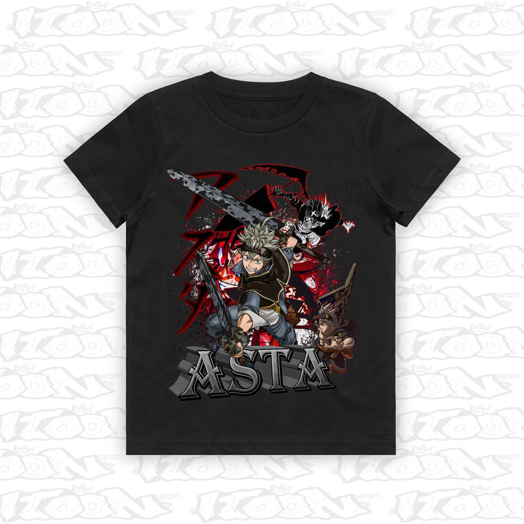 Asta kids black tee mockup