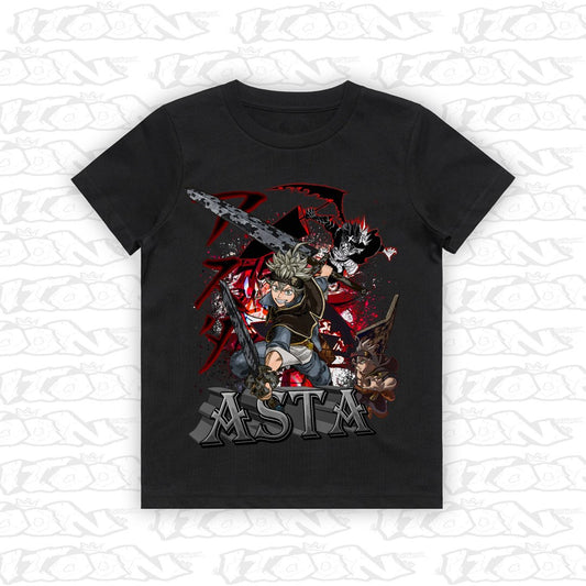 Asta kids black tee mockup