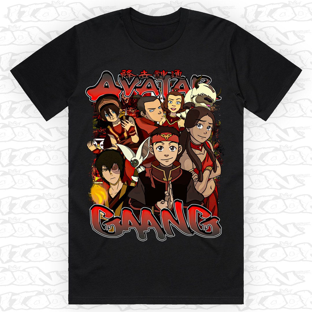 Avatar - GAANG on a black AS Colour Block tee - Single front print.