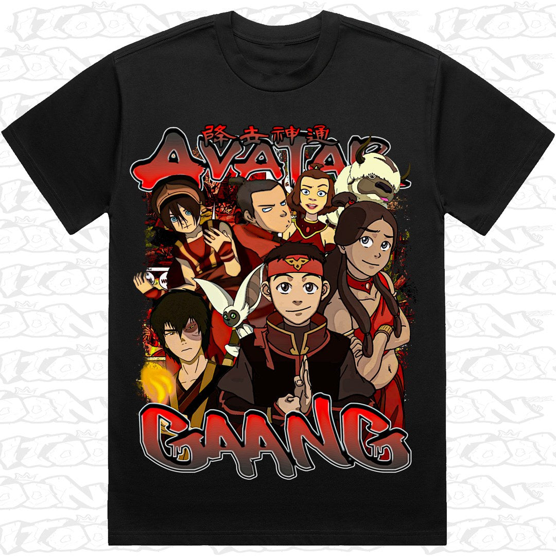Avatar - GAANG on a black AS Colour Heavy tee - Single front print.
