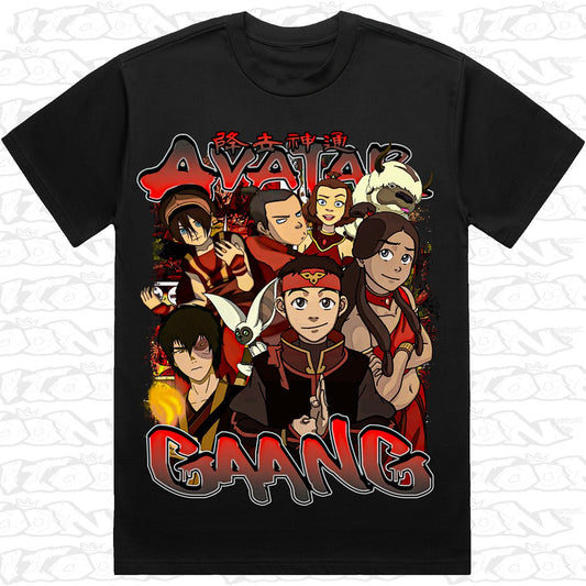 Avatar - GAANG on a black AS Colour Heavy tee - Single front print.