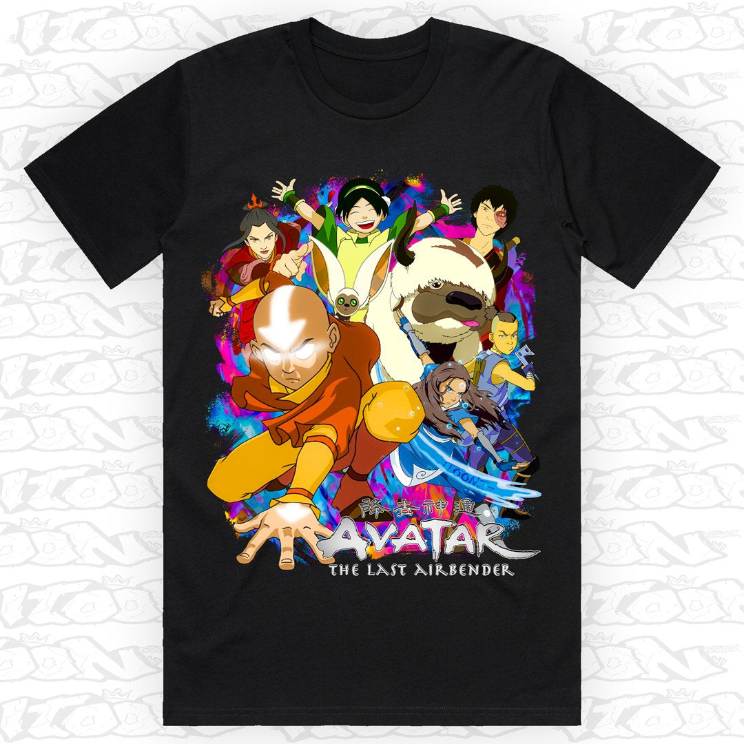 Avatar - The Last Airbender on a black AS Colour Block tee - Single front print.