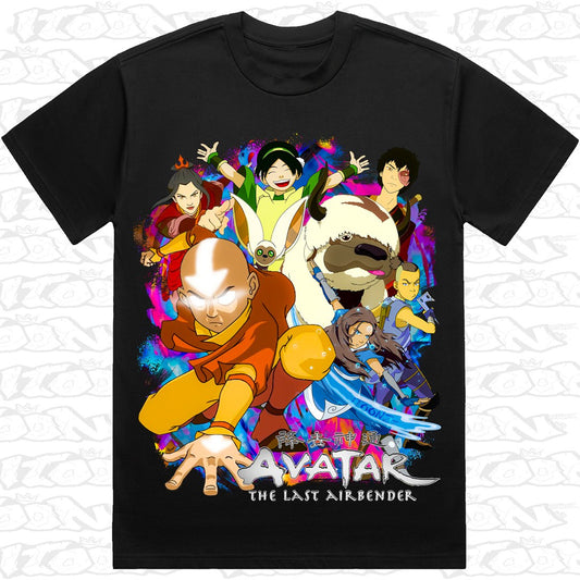 Avatar - The Last Airbender on a black AS Colour Heavy tee - Single front print.