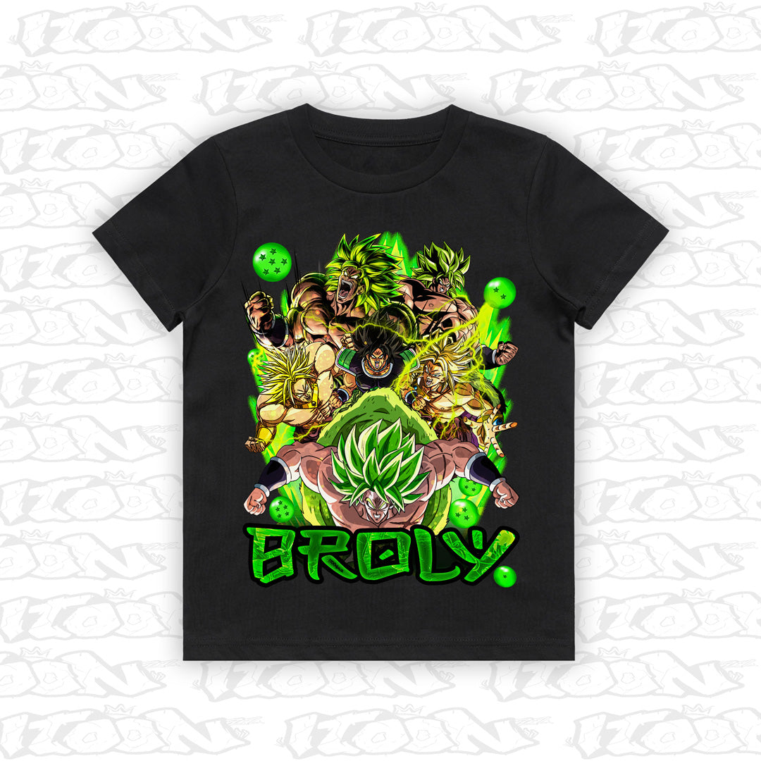 Broly Berserker kids black tee mockup