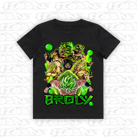 Broly Berserker kids black tee mockup