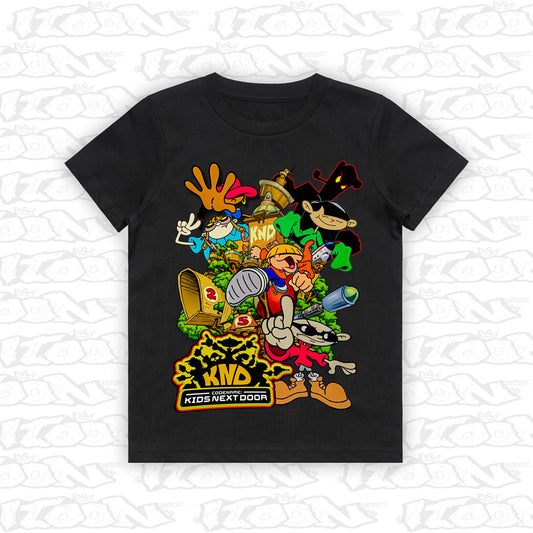 Codename KND kids black tee mockup