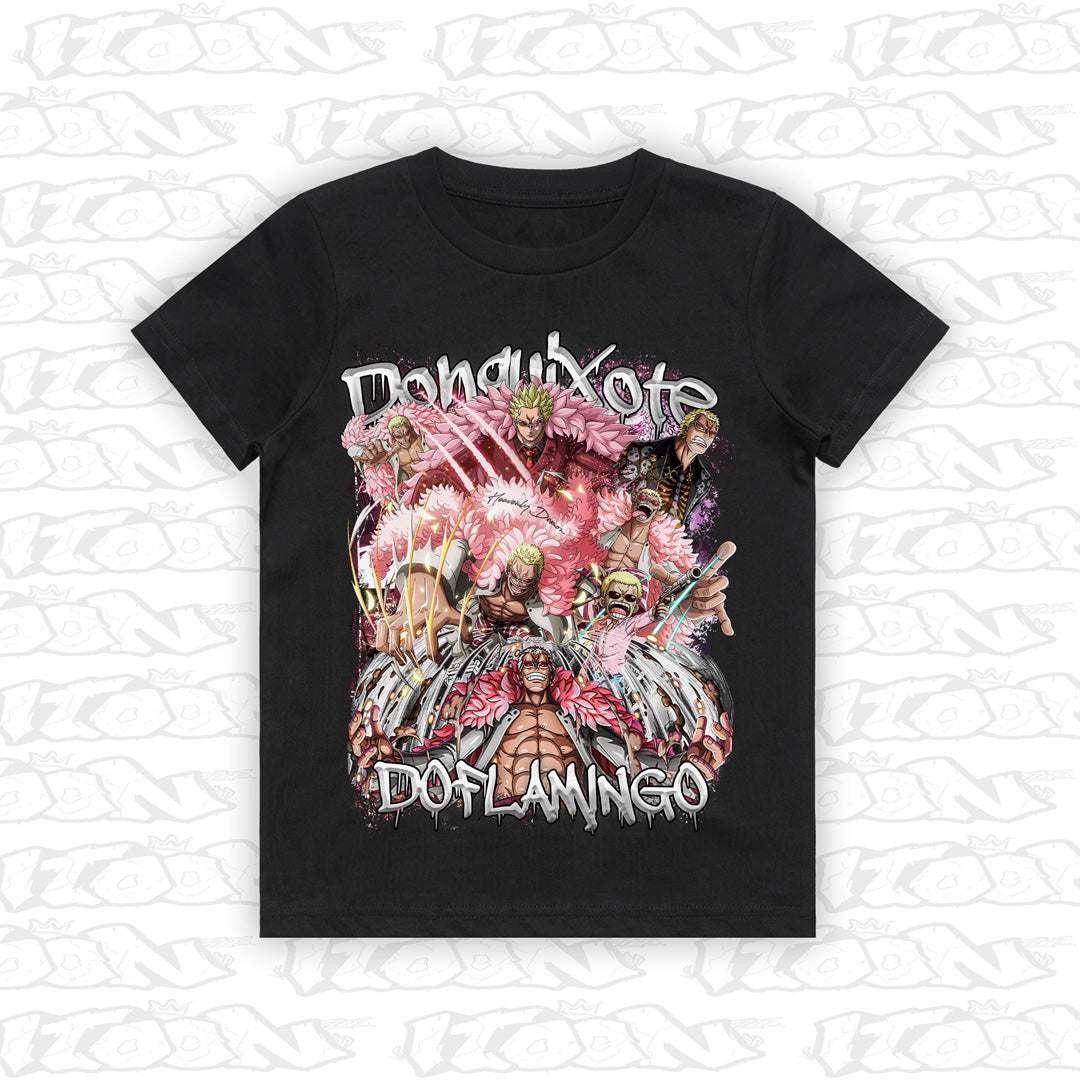 Doflamingo kids black tee mockup