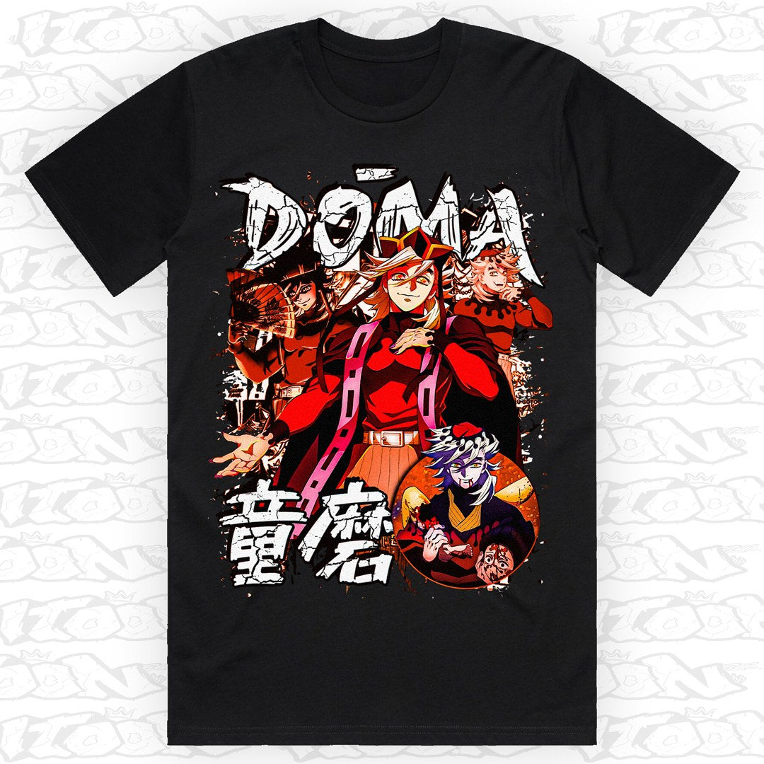 Doma on a black AS Colour Block tee - Single front print.