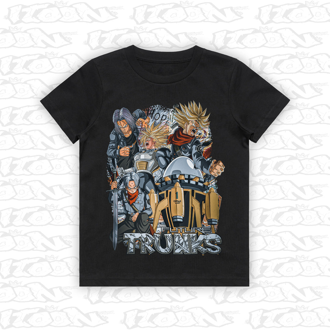 Future Trunks kids black tee mockup