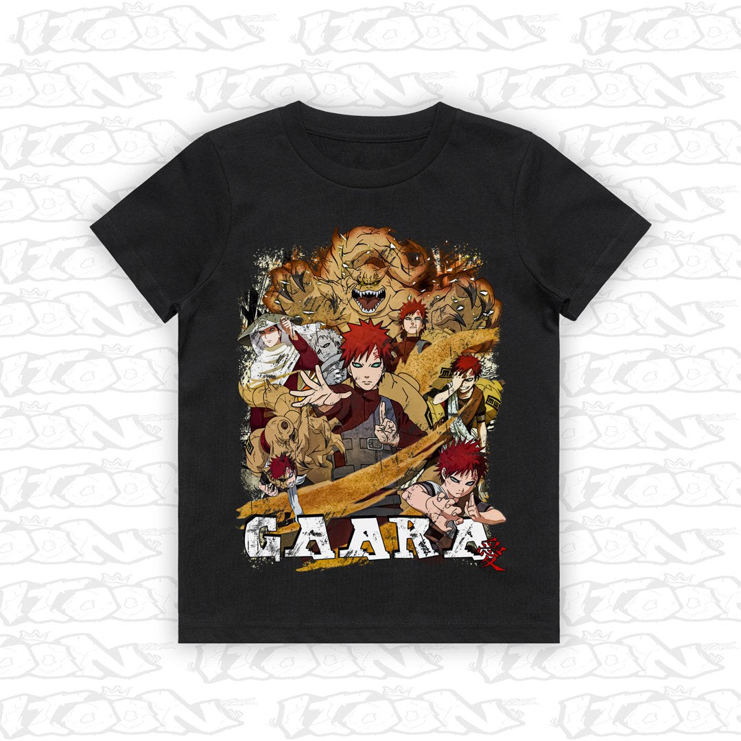 Gaara kids black tee mockup