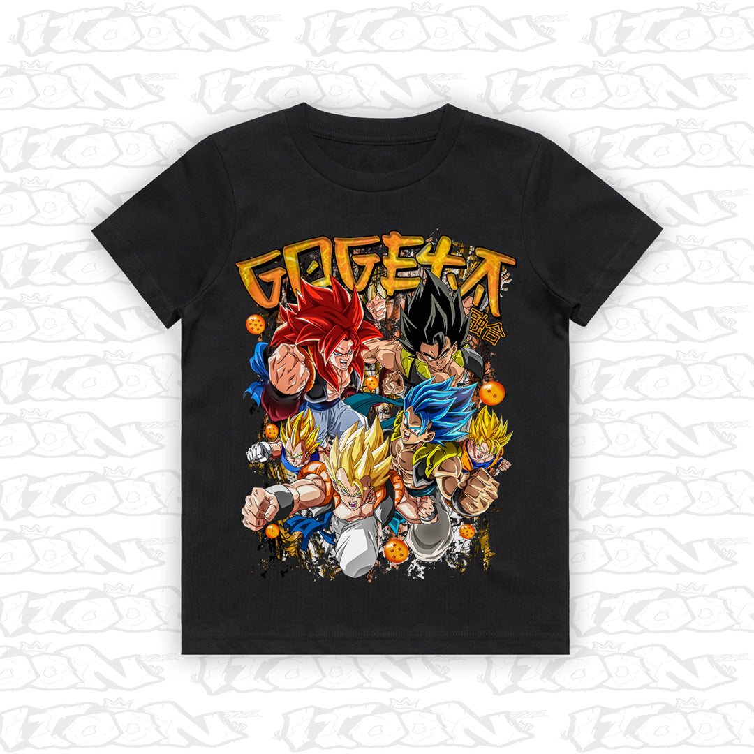 Gogeta kids black tee mockup