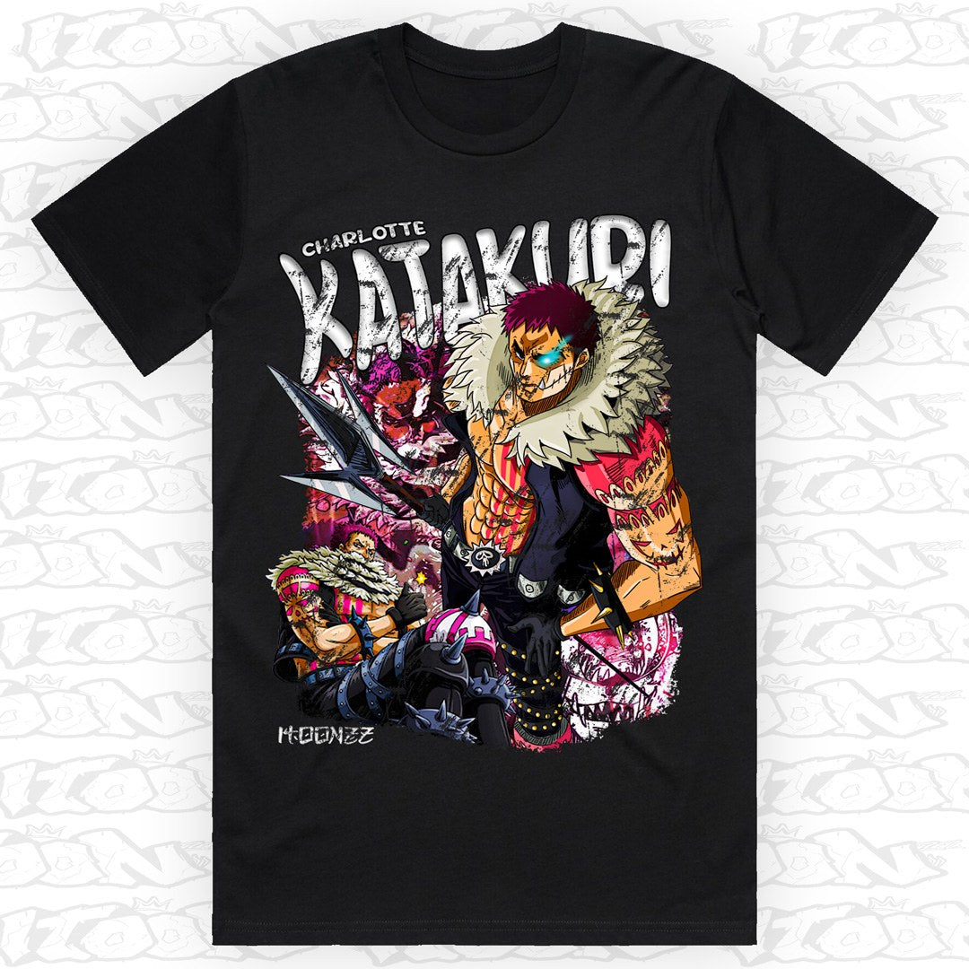 Katakuri on a black AS Colour Block tee - Single front print.