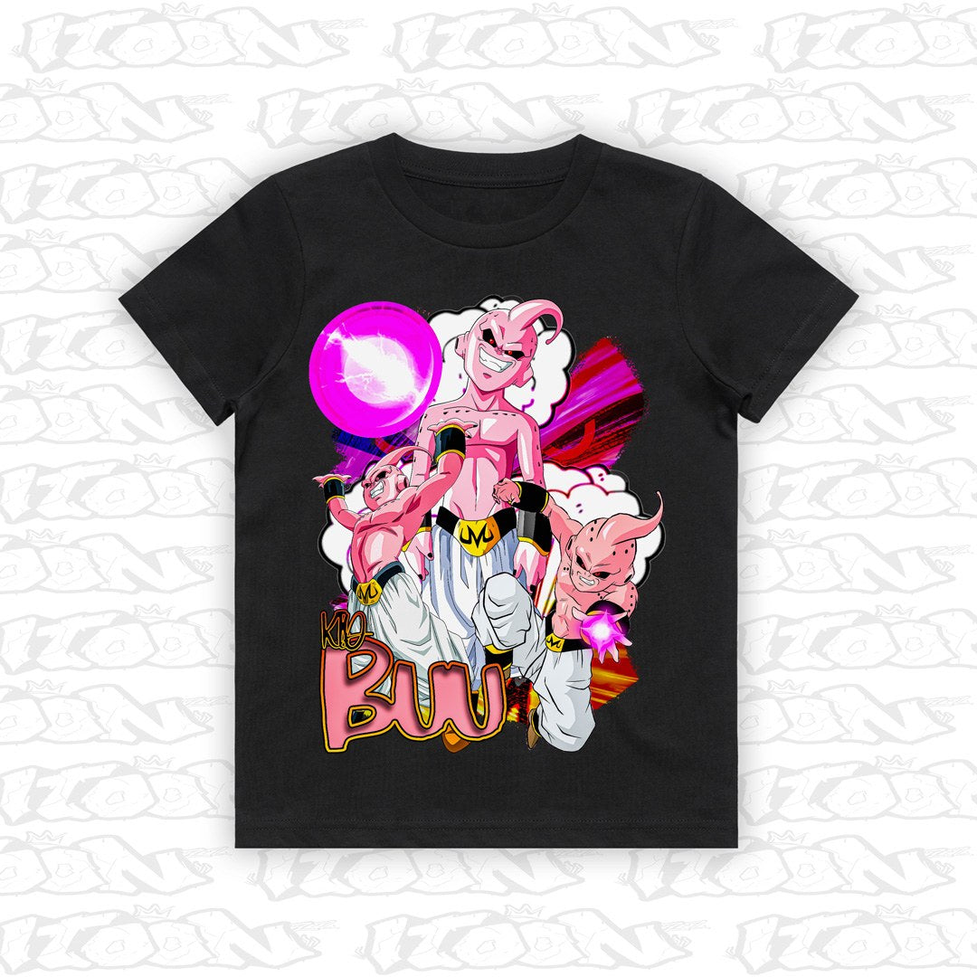 Kid Buu kids black tee mockup