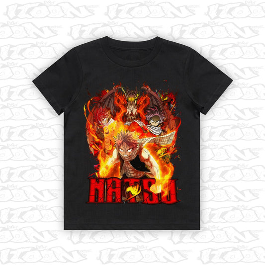 Natsu #2 kids black tee mockup