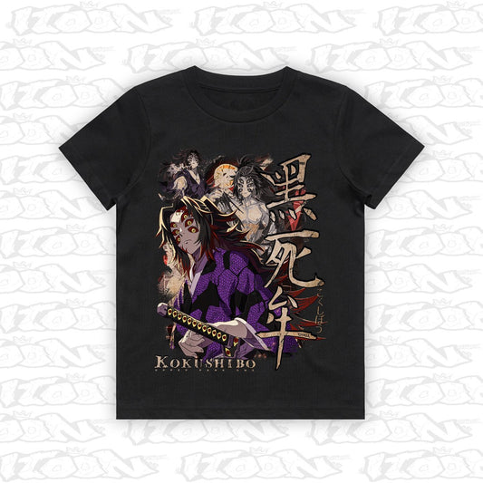 Kokushibo kids black tee mockup