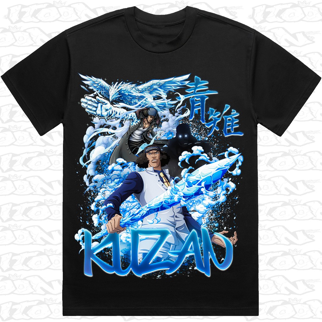 Kuzan on a black AS Colour Heavy tee - Single front print.