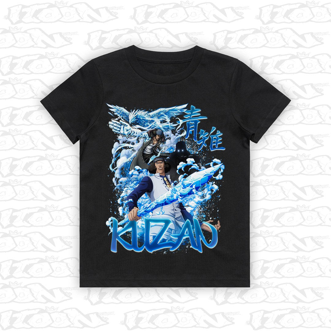 Kuzan kids black tee mockup