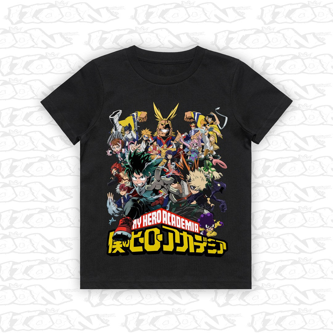 MHA kids black tee mockup