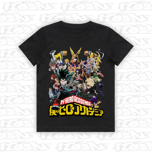 MHA kids black tee mockup