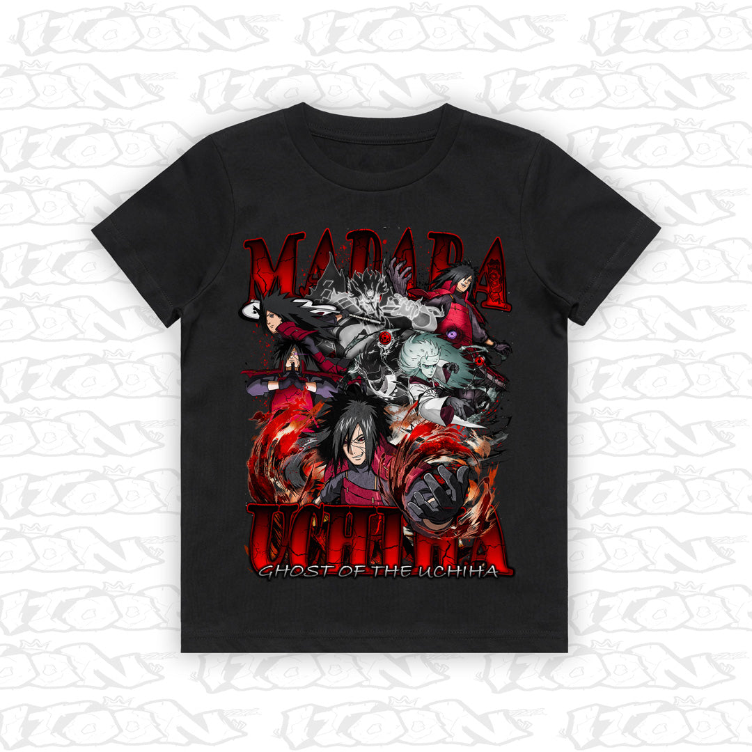 Madara kids black tee mockup