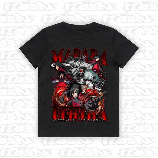 Madara kids black tee mockup