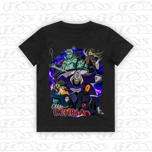 Obito kids black tee mockup