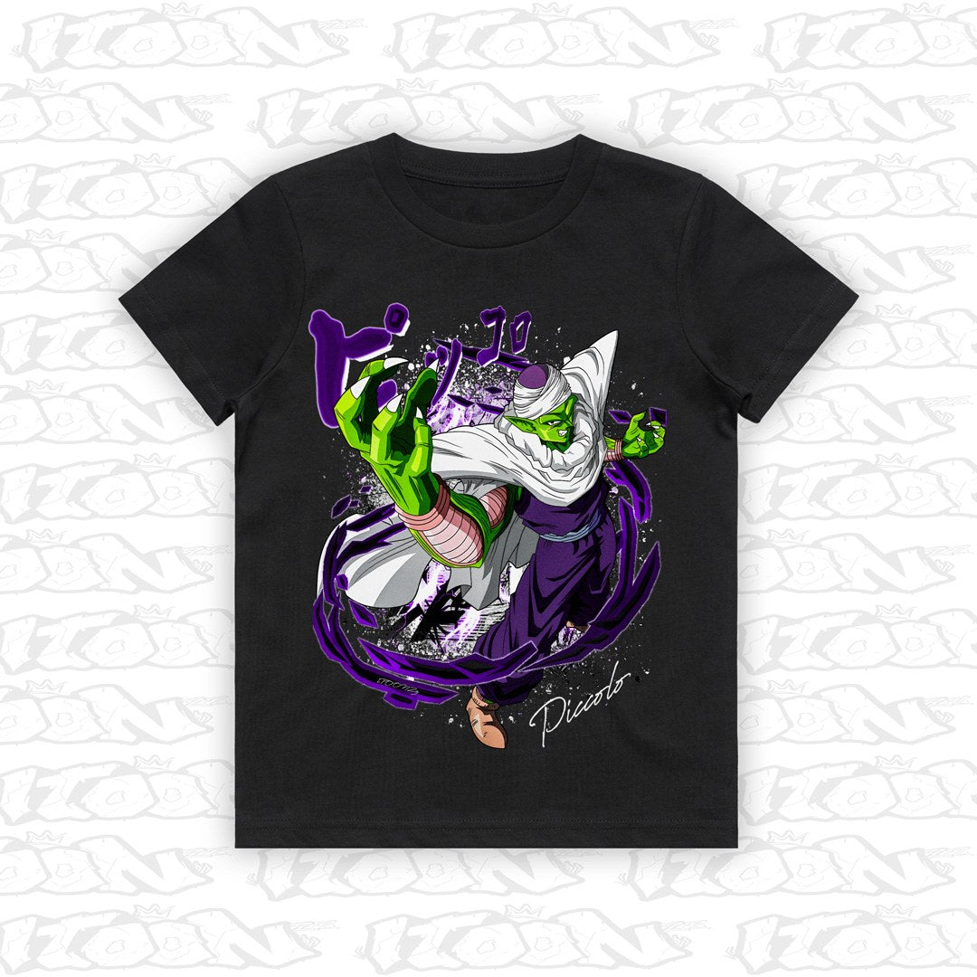 Piccolo kids black tee mockup