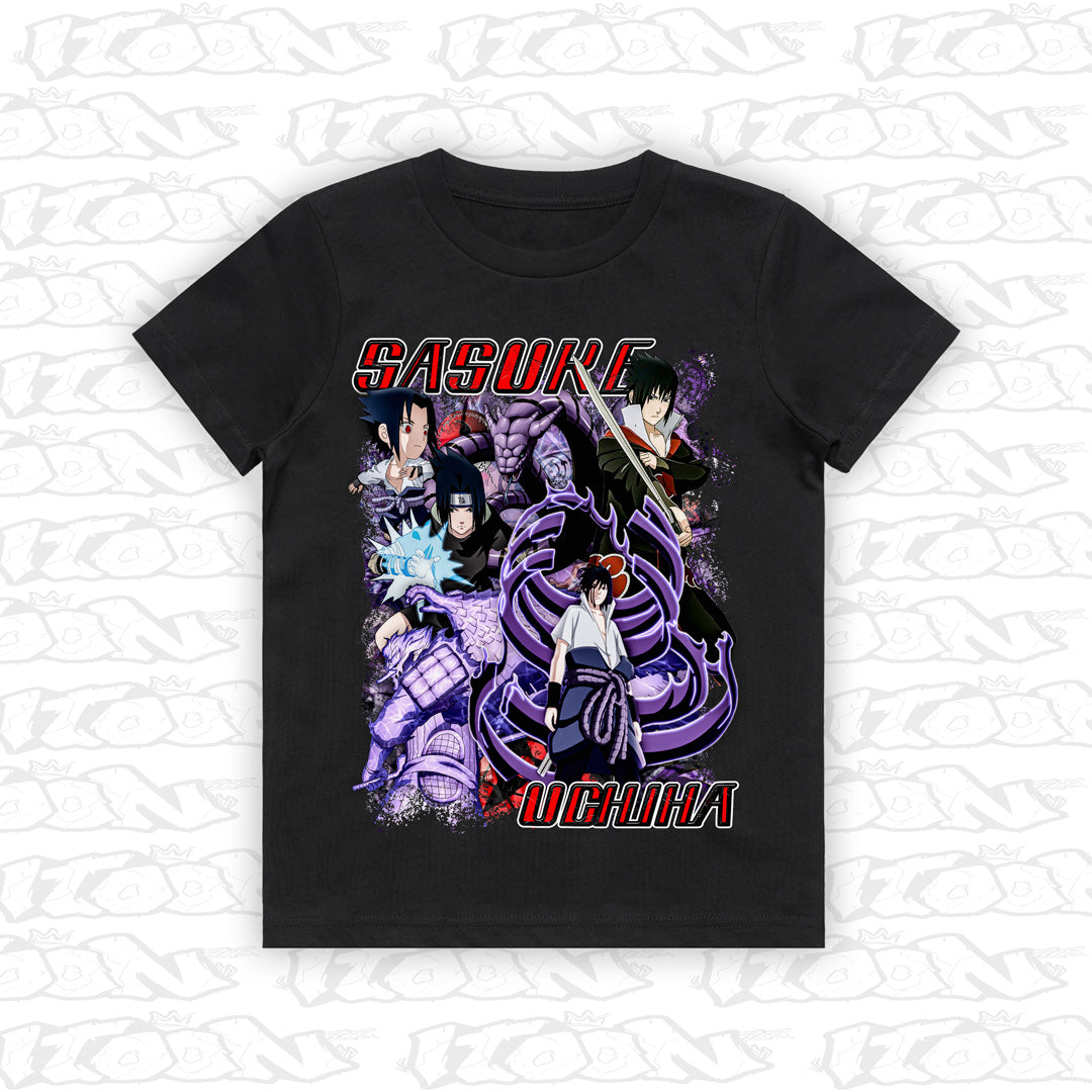 Sasuke kids black tee mockup