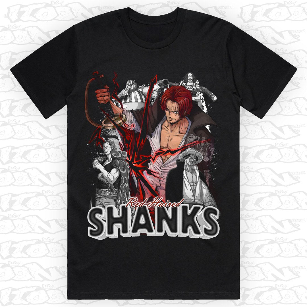 Shanks on a black AS Colour Block tee - Single front print.
