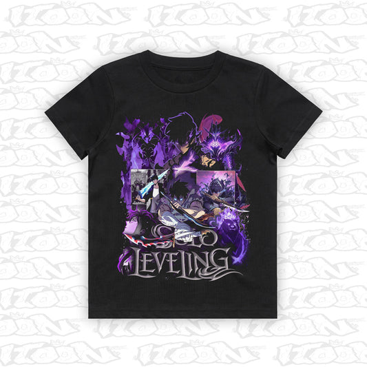 Solo Leveling kids black tee mockup