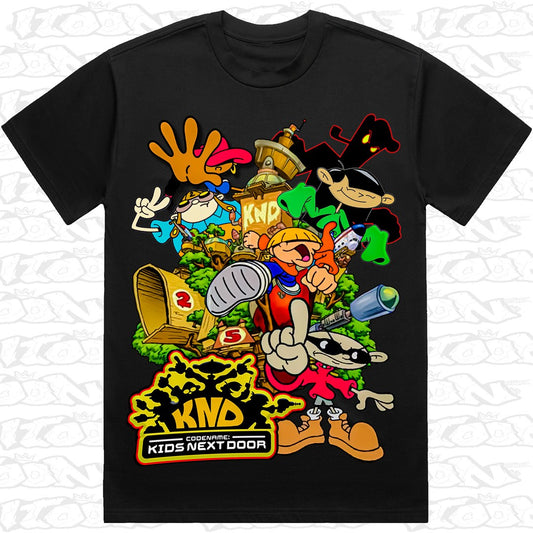 Codename KND on a black AS Colour Heavy tee - Single front print.