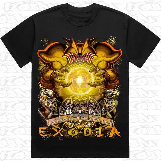 Exodia on a black AS Colour Heavy tee - Single front print.