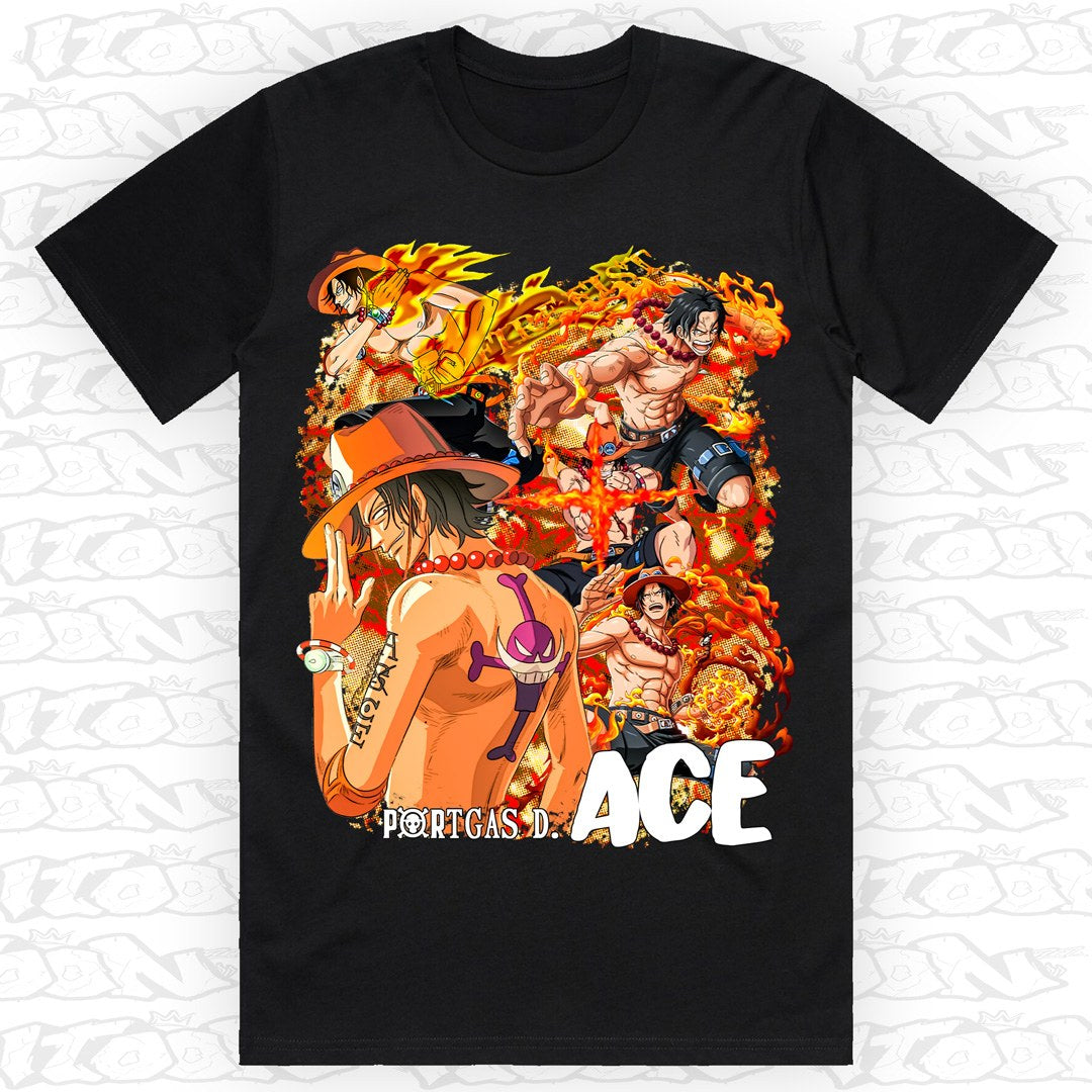 Fire Fist Ace on a black AS Colour Block tee - Single front print.