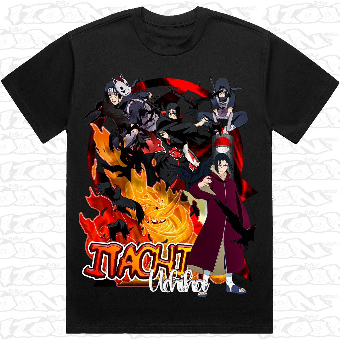 Itachi on a black AS Colour Heavy tee - Single front print.
